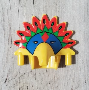 LEGO Minifigure Headgear Headdress Jungle Yellow Red Blue Authentic "Achu" - Picture 1 of 2