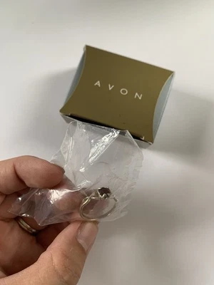 VTG Sealed Avon Sterling Silver 925 Heart Shaped Red Garnet Ring-Size 8 - Image 1 of 4