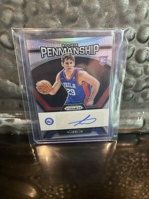 2023-24 Panini Prizm Azoulas Tubelis Rookie Penmanship Silver Autograph - 76ers - Image 1 of 2