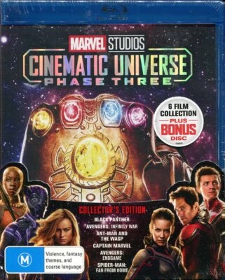 Marvel Studios Universo Cinematográfico Fase 3 Parte 2 Blu-Ray 7 Discos NUEVO Región B Foto 1 de 2