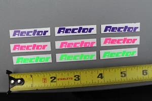 Rector Skateboard Pads Neon Pink Green 70's OG Skateboarding STICKER - Lot of 9 - Picture 1 of 7