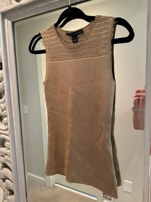 NWT Ralph Lauren Gold Sweater Sleeveless Top - Small (Viscose, Nylon) Foto 1 de 4