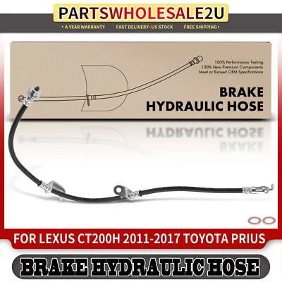 Front Right Brake Hydraulic Hose for Lexus CT200h 11-17 Toyota Prius 10-15 1.8L - Image 1 of 4