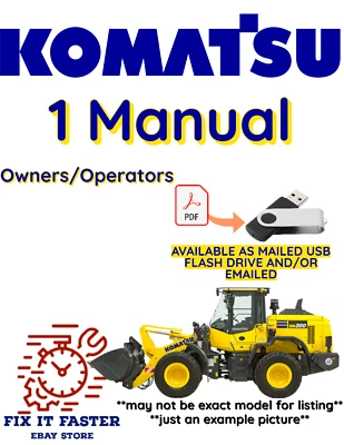 KOMATSU WA200PT-5L CARGADOR DE RUEDAS MANUAL DEL PROPIETARIO PDFS EN USB Foto 1 de 2