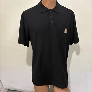 Polo Carhartt M Negro Mezcla Algodón Manga Corta - Imagen 1 de 4