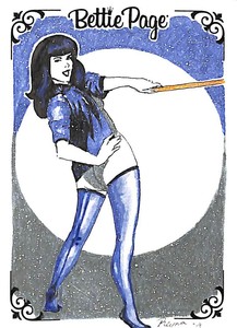 Bettie Page Dynamite 2019 Deluxe Ultra Premium Sketch Card April Reyna de