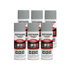 6-PACK Rust-Oleum 214645 Spray Paint, ANSI 61 Light Gray, Gloss, 12 oz. - Picture 1 of 4