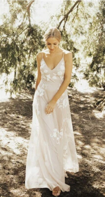 Nuevo Vestido de Dama de Honor BHLDN Bethany en Rubor Talla US 10 Foto 1 de 4