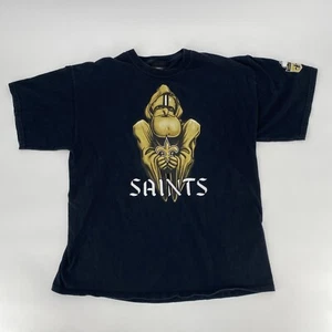 New Orleans Saints Shirt Mens Large Black Reebok Retro Throwback - Picture 1 of 8