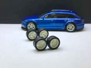 Juego R089 Hot Wheels 1/64 Pearl White Star 10 mm, neumáticos de goma largos pilotos reales - Imagen 1 de 5