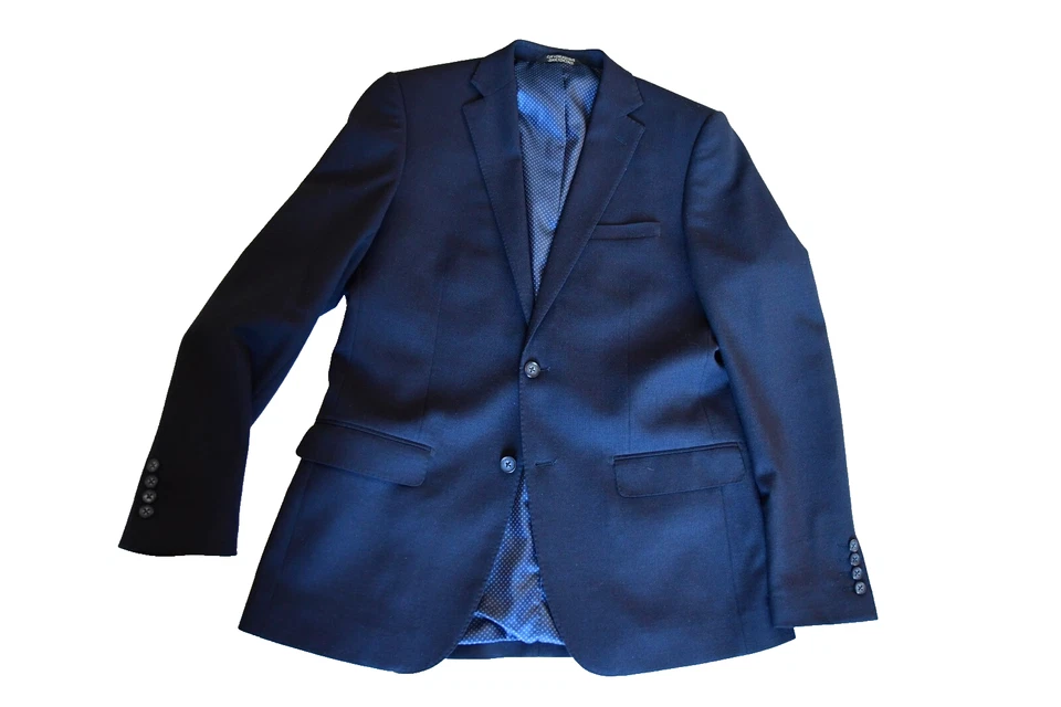 Blazer Zanetti Hombre Azul Marino, 80% Lana, Como Nuevo, Talla 42 L  Foto 1 de 4
