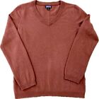 Women's Patagonia Recycled Cashmere & Wool V Neck Red Rust Pullover Sweater XS