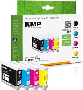 KMP Multipack B76V schwarz, cyan, magenta, gelb Tintenpatronen ersetzen Brother  - Bild 1 von 1