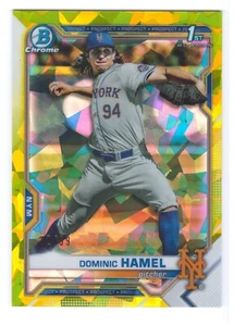 2022 Bowman Chrome 1st Dominic Hamel Gold Ice #'d /50 Mets FREE SHIPPING!! - Picture 1 of 2