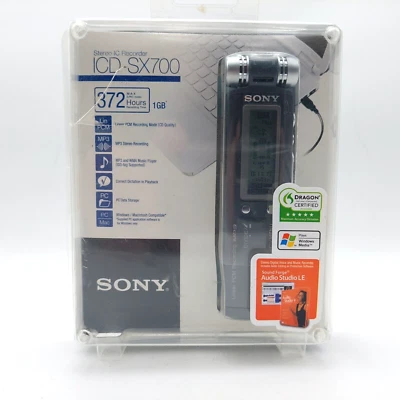 Sony ICD-SX700 1GB Digital Flash Voice Recorder Linear PCM MP3 Damaged Package - Image 1 of 4