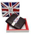 Designer J Wilson Genuine Mens Real Quality Leather Wallet Note Coin Purse Box