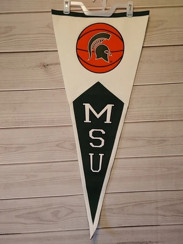 MSU Michigan State Spartans Pennant - Wool Blend - 17x40  - Winning Streak Cover