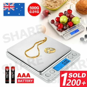 0.01G-500G Mini Electronic Digital Pocket Gold Jewellery Weighing Kitchen Scales - Picture 1 of 10
