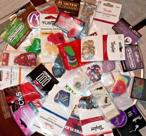 Guitar Picks Mixed Lot Name Brands - 6 Pc Variety Pack (Thin, Med, & Heavy) - Picture 1 of 4