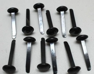Repro German Helmet Liner Split Pins blued steel 1in x 1/2in Lot of 12 E9093 - Picture 1 of 3