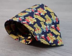 Mag Mouch London Men's Silk Tie Multicolored Teddy Bears - Picture 1 of 4