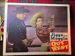 Jiggs and Maggie Out West 1950 Monogram 11x14" comedy lobby card Renie Riano