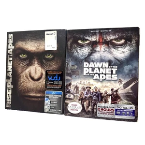 Rise of the Planet of the Apes / Dawn of the Planet of the Apes Blu-Ray Lot - Picture 1 of 3