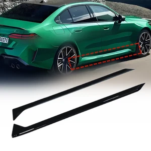 Gloss Black For BMW M5 5 Series G90 2025-2026 Side Skirts Extension Panel Lip - Picture 1 of 23