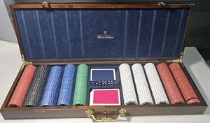 Brooks Brothers Poker Chip Set Con Dadi Raro! Pesante! - Foto 1 di 10