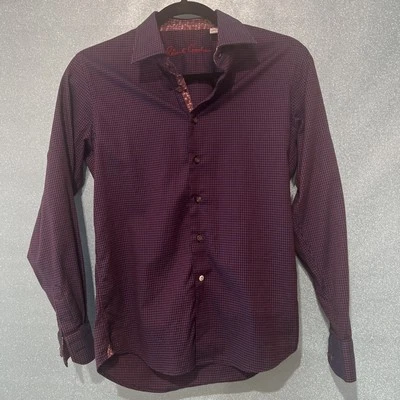 Robert Graham Shirt Youth Large 14-16 Purple Flip Cuff  Button Up Long Sleeve - Image 1 of 4