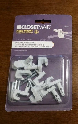 1 paquete de clips de pared de limpieza de armario para paneles de yeso 56610 7 unidades cada uno Foto 1 de 2