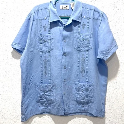 Camisa informal con botones azul Habana XL Foto 1 de 4