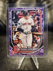 2025 Bowman #36 Triston Casas Purple Bandana /199! - Bild 1 von 3