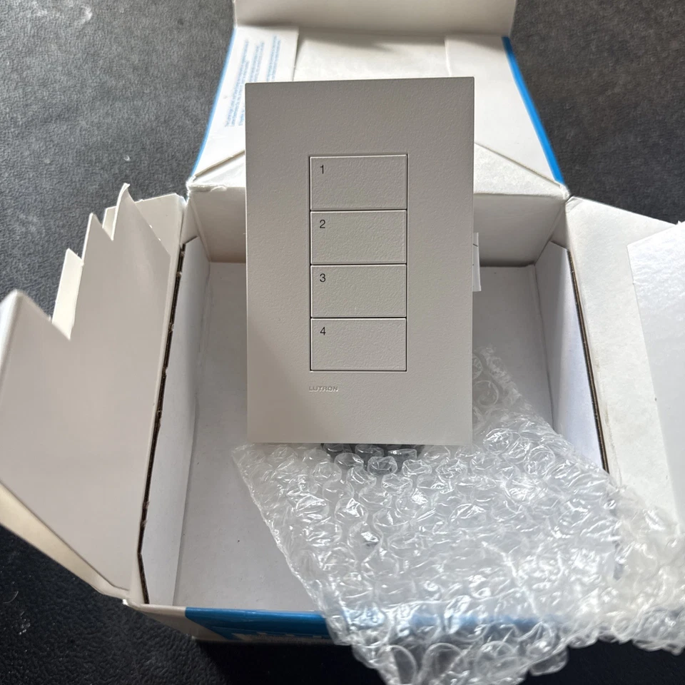 Teclado Lutron Palladiom HQWT-U-P4W-WH HomeWorks QS en blanco Foto 1 de 3