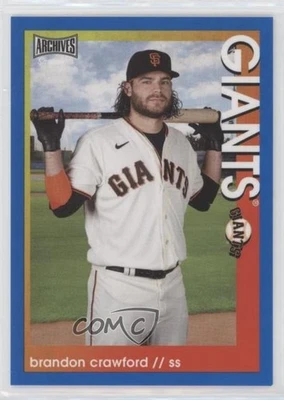 2022 Topps Archives Snapshots Blue Border /50 Brandon Crawford #29 - Image 1 of 2