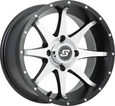 Sedona Black Silver Storm 14x7 aro 4/137 5+2 Can-Am Maverick X3 R 4x4 18 - Imagem 1 de 4