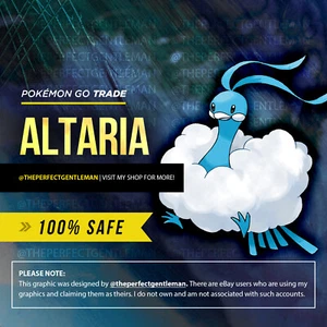 Altaria Pokemon #334 GO Gen 3 Hoenn 1000+ CP - Bild 1 von 4