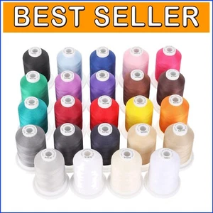 Premium Mercerized Cotton Thread - Perfect for Embroidery, 18 Basic Colors - Picture 1 of 9