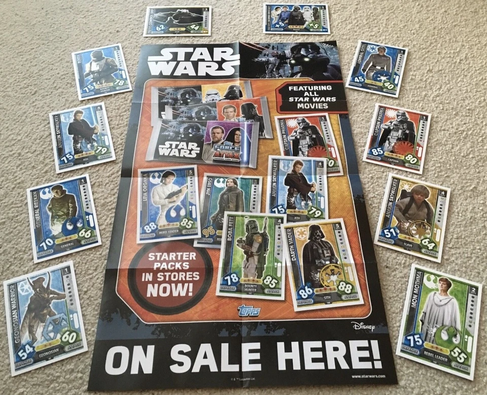 #1-272 - Star Wars FORCE ATTAX UNIVERSE Cards From Topps, Buy 3 Get 10 Free - Image 1 of 1