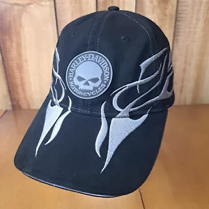 Cappello Berretto Vintage Harley Davidson Strapback Nero Argento Fiamme Tribali Teschio 2006 - Foto 1 di 21