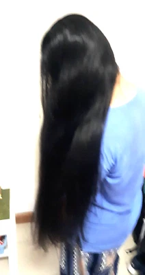 Myanmar cola de caballo femenina: 25 pulgadas de pelo sedoso con video Foto 1 de 4