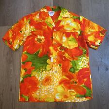 Vintage 60s Hawaiian Shirt Hutspah Men's Small Lei