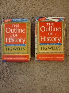 THE OUTLINE OF HISTORY: THE WHOLE STORY OF MAN, by H.G. Wells. VOLUMES I & II  - Picture 1 of 5