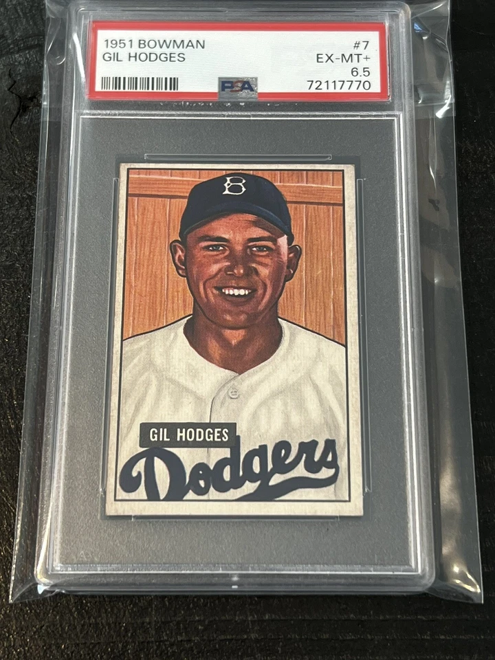 1951 Bowman - #7 Gil Hodges PSA 6.5 EX-MT - Image 1 of 1