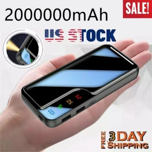 2000000mah USB Power Bank Portable External Battery Backup Charger Fast Charging - Picture 1 of 15