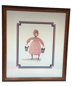 Amish Girl P. Buckley Moss SALLY Black Kittens Limited Edition Signed 965/1000 - Bild 1 von 8