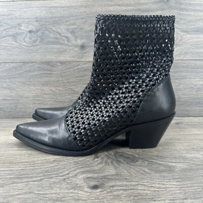 Bota Coconuts by Matisse Golden Hour Cuero Negro Cremallera Lateral Occidental Talla 9.5 Foto 1 de 4