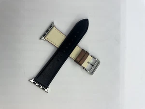 Luksusowy skórzany pasek do zegarka • Kompatybilny z Apple Watch • Pasuje do serii 42-44 mm - Zdjęcie 1 z 2