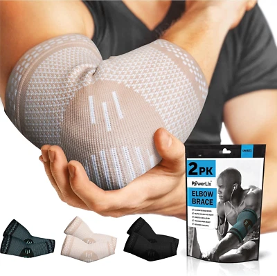 Gomitiera per Uomini/Donne (2 Pezzi) Supporto Con Compressione per Il Braccio pe - Image 1 of 4