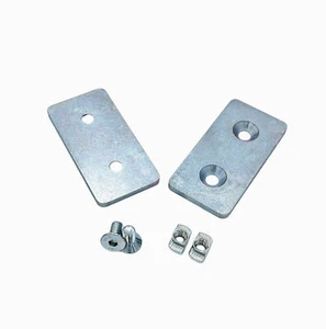 Placa de conexión 45x90 tipo B ranura 10 acero galvanizado incl. juego de fijación - Imagen 1 de 2